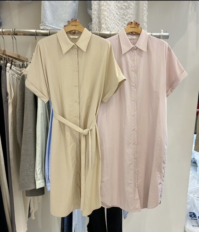 BANILLA.B韓國直郵女裝新款24春夏真品時尚推薦職業連衣裙STAINLESS連衣裙圖色4左二色