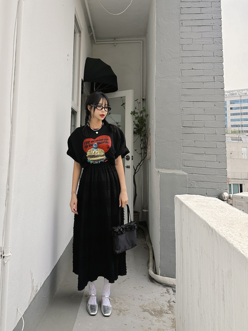 LIVE AID直郵韓國代購女裝新款24春夏職業熱賣推薦時尚長裙LIVE AID長裙