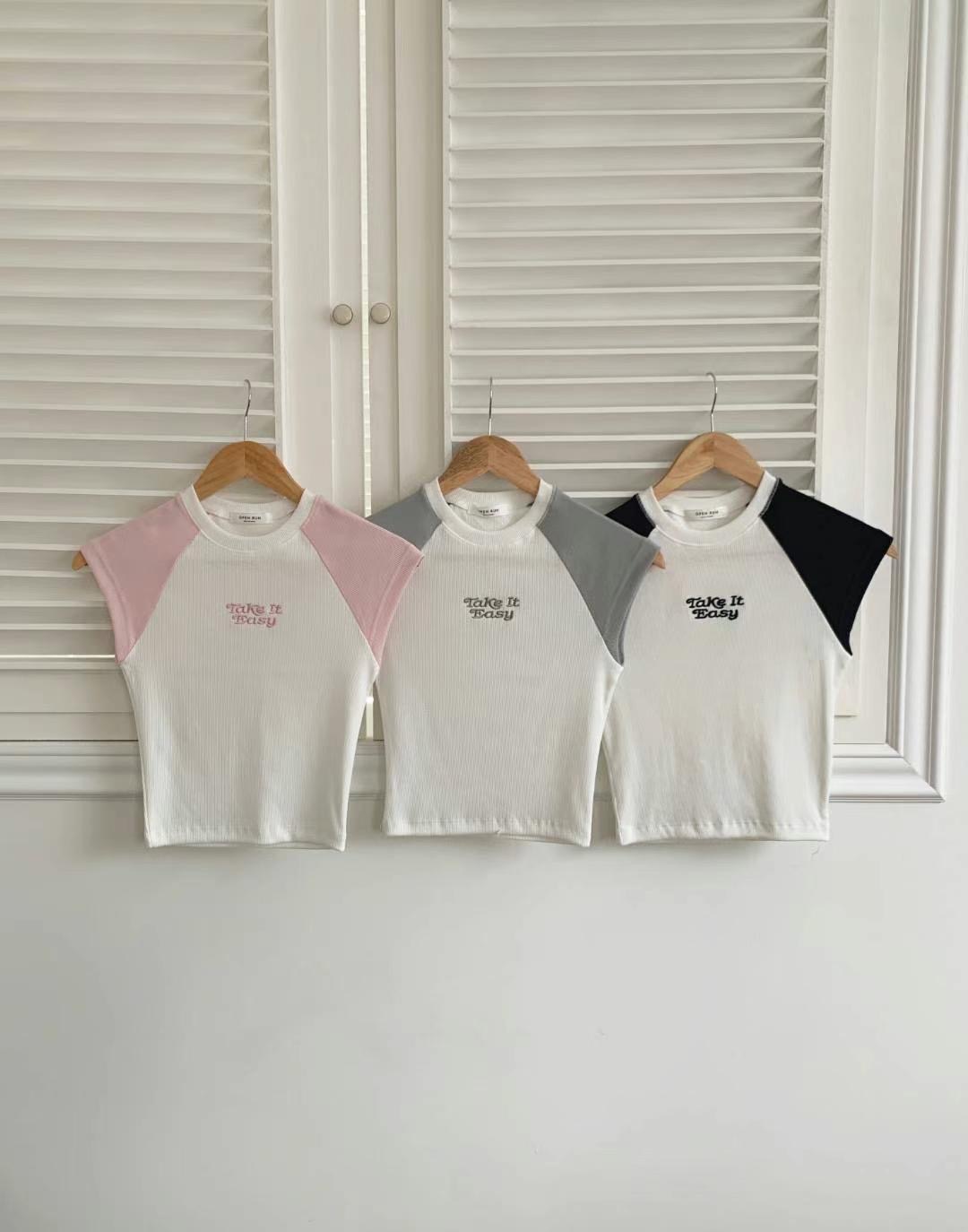 OPENRUN韓國直郵東大門代購女裝新品推薦休閑時尚24春夏T恤BONGBLYT恤圖色3左三色