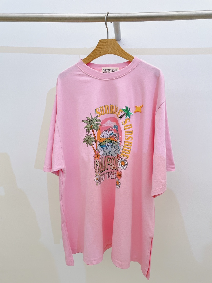 THORE韓國直郵東大門實拍女裝新品真品熱賣時尚推薦24春夏T恤THORET恤圖色2