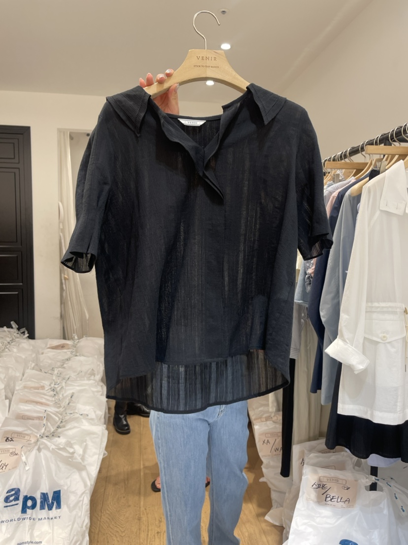 VENIR韓國直郵東大門代購女裝新品熱賣24春夏真品襯衫蕾絲衫VENIR-a襯衫/蕾絲衫圖色3