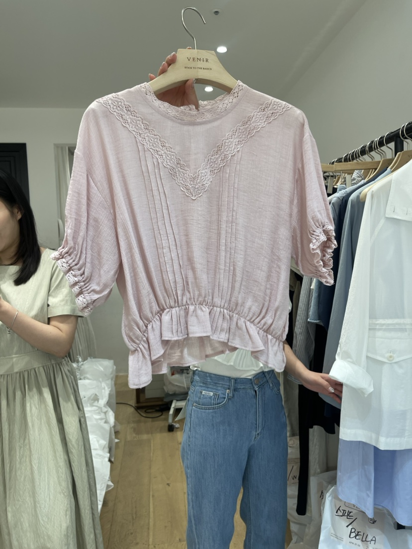 VENIR直郵韓國代購女裝新品熱賣推薦真品休閑時尚襯衫蕾絲衫VENIR-a襯衫/蕾絲衫圖色2
