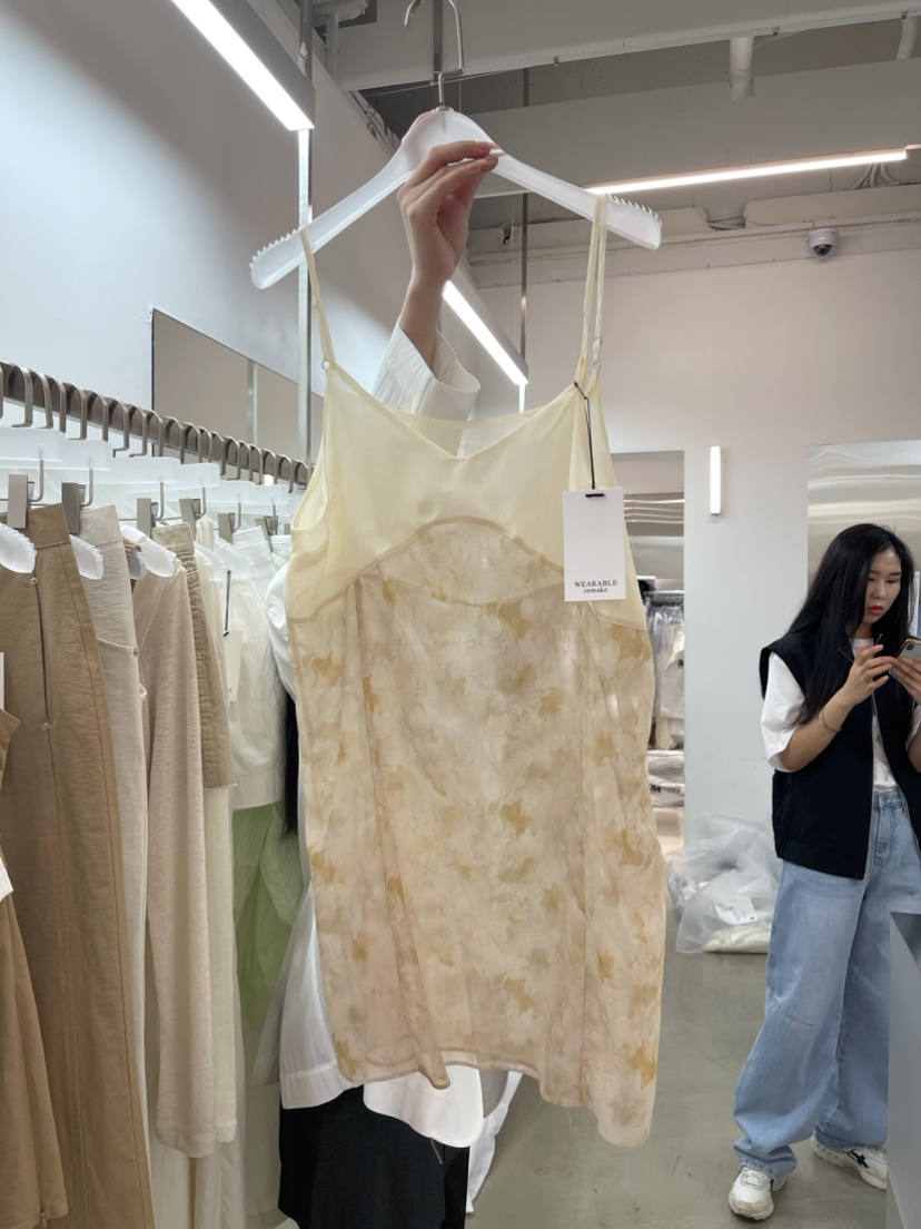 WEARABLE直郵韓國代購女裝新品休閑24春夏職業真品連衣裙WEARABLE連衣裙