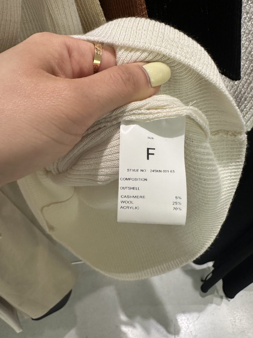 WIDA-P韓國直郵女裝新款熱賣人氣時尚24春夏職業針織衫羅紋WIDA/RENEJ針織衫