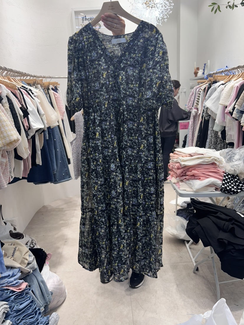 ABLE STUDIO直郵韓國代購女裝新品職業熱賣人氣24春夏連衣裙TERAIS連衣裙圖色1