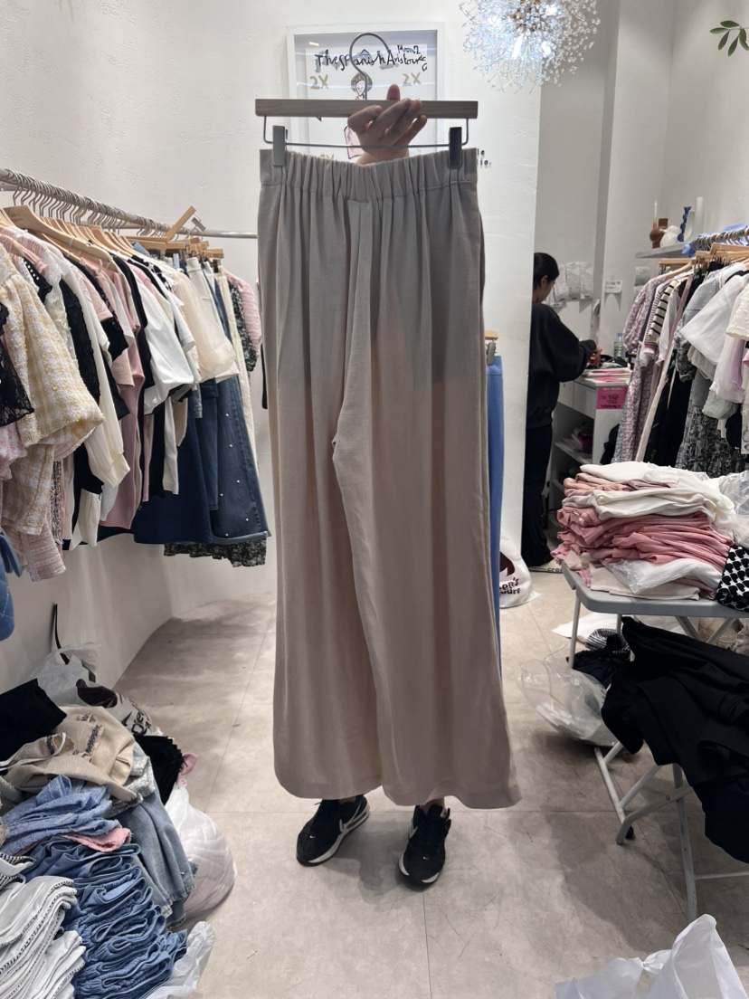 ABLE STUDIO韓國直郵女裝新品24春夏真品休閑休閑褲口袋CONFETTI休閑褲