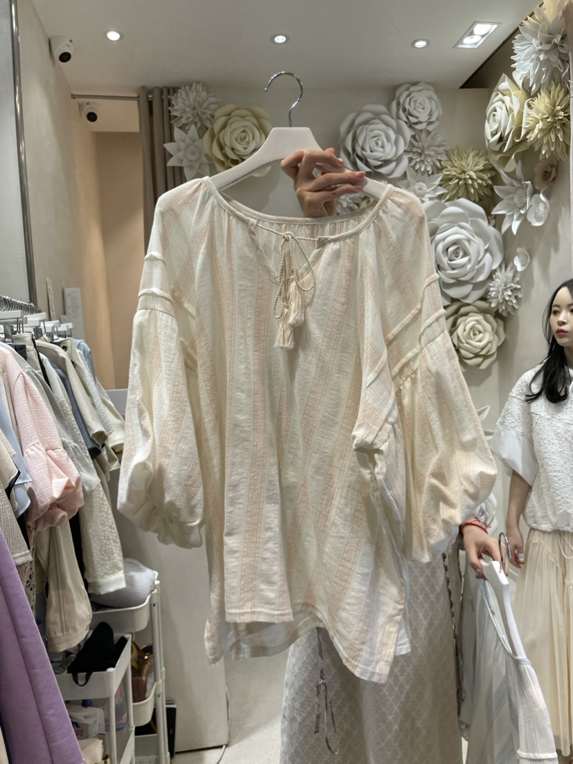 RARA韓國直郵東大門實拍女裝新款24春夏熱賣真品襯衫蕾絲衫MELO襯衫/蕾絲衫