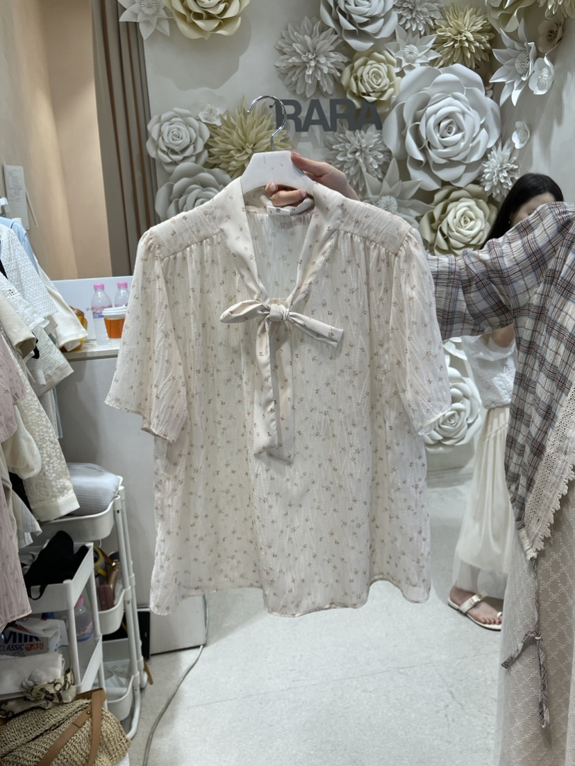RARA直郵韓國代購女裝新品真品推薦休閑24春夏襯衫蕾絲衫MELO襯衫/蕾絲衫