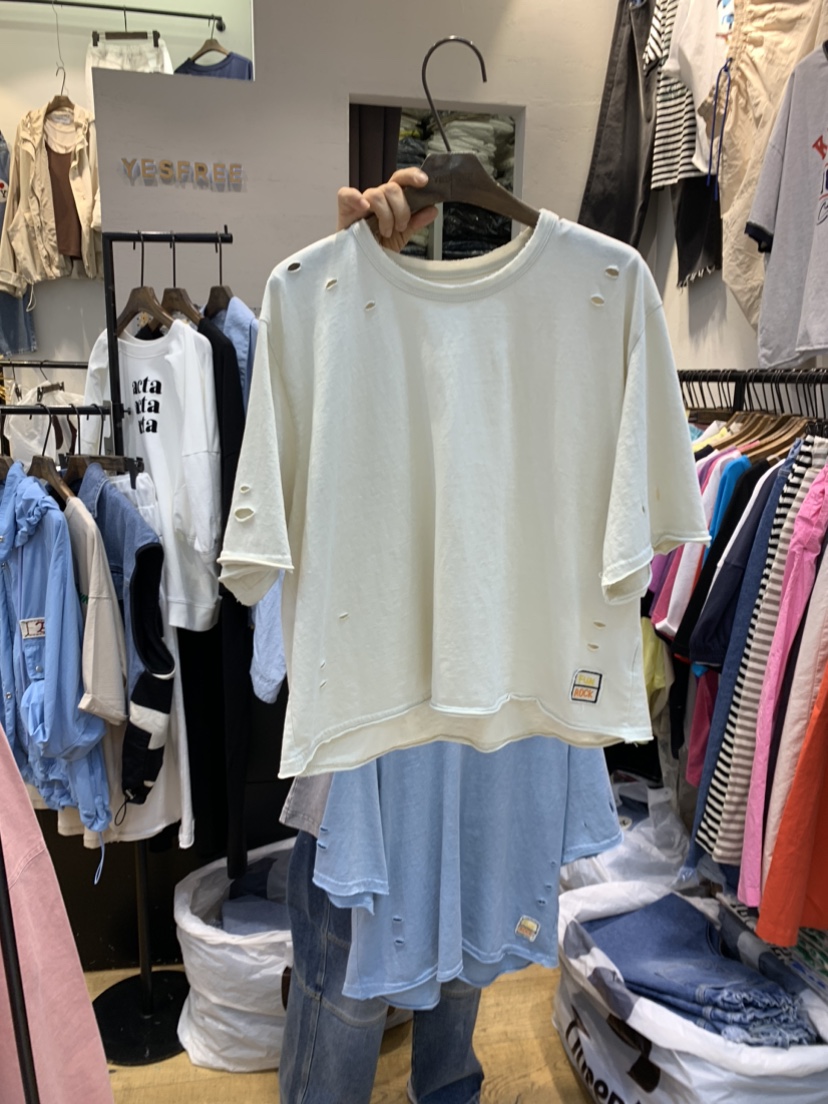 YESFREE直郵韓國代購女裝新品職業真品時尚人氣24春夏T恤YESFREET恤