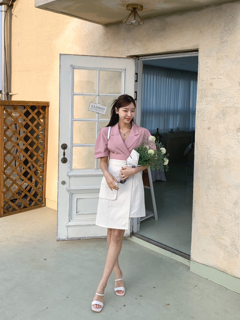 LESTITCH東大門實拍女士新款時尚推薦人氣熱賣職業休閑連衣裙MENTOR連衣裙