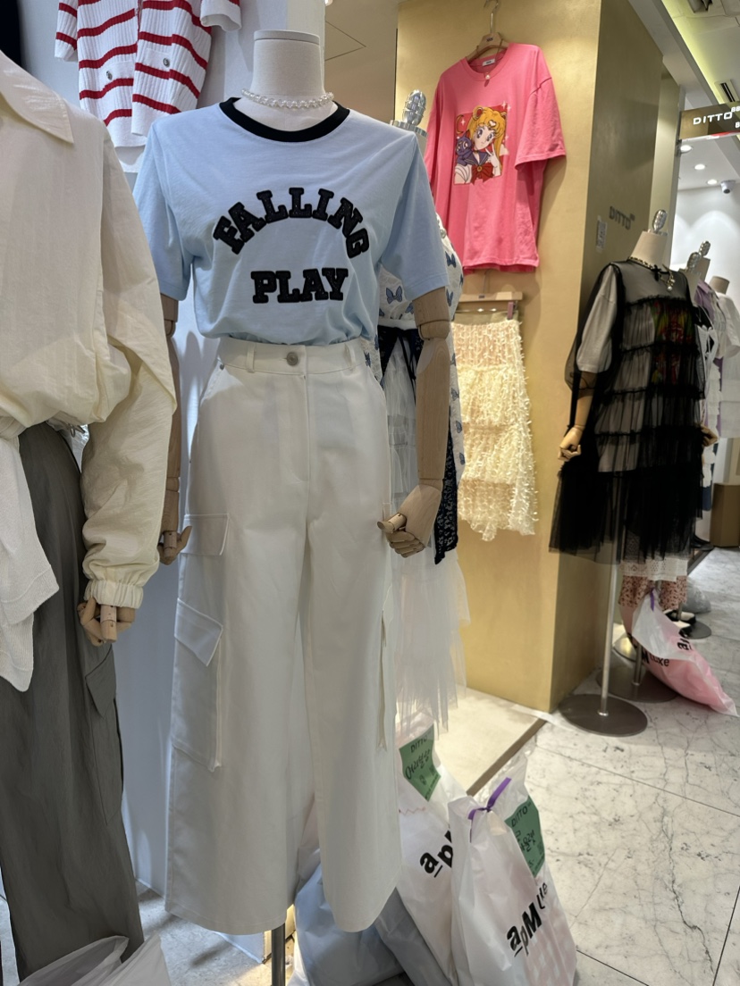 PLAYLIST韓國直郵女裝新款24春夏休閑熱賣推薦人氣真品T恤confettiT恤