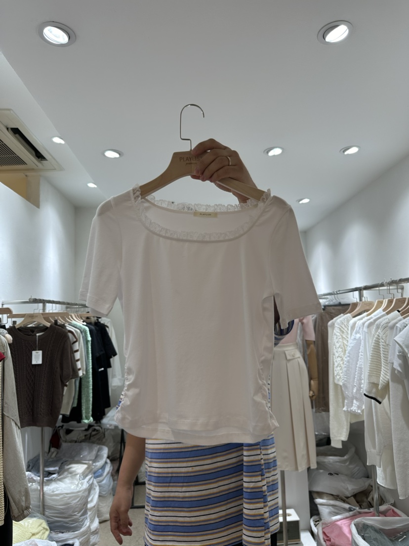 PLAYLIST東大門代購女裝新品真品人氣熱賣推薦24春夏T恤長款confettiT恤