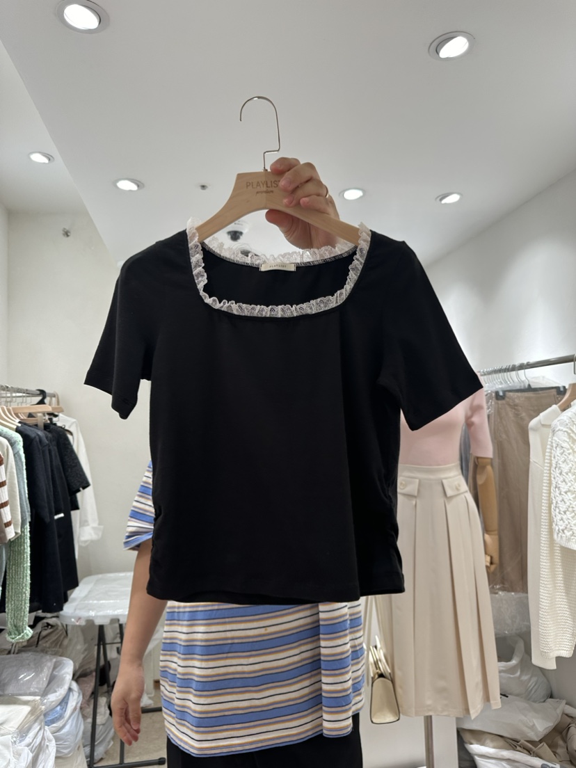 PLAYLIST東大門代購女裝新品真品人氣熱賣推薦24春夏T恤長款confettiT恤圖色2