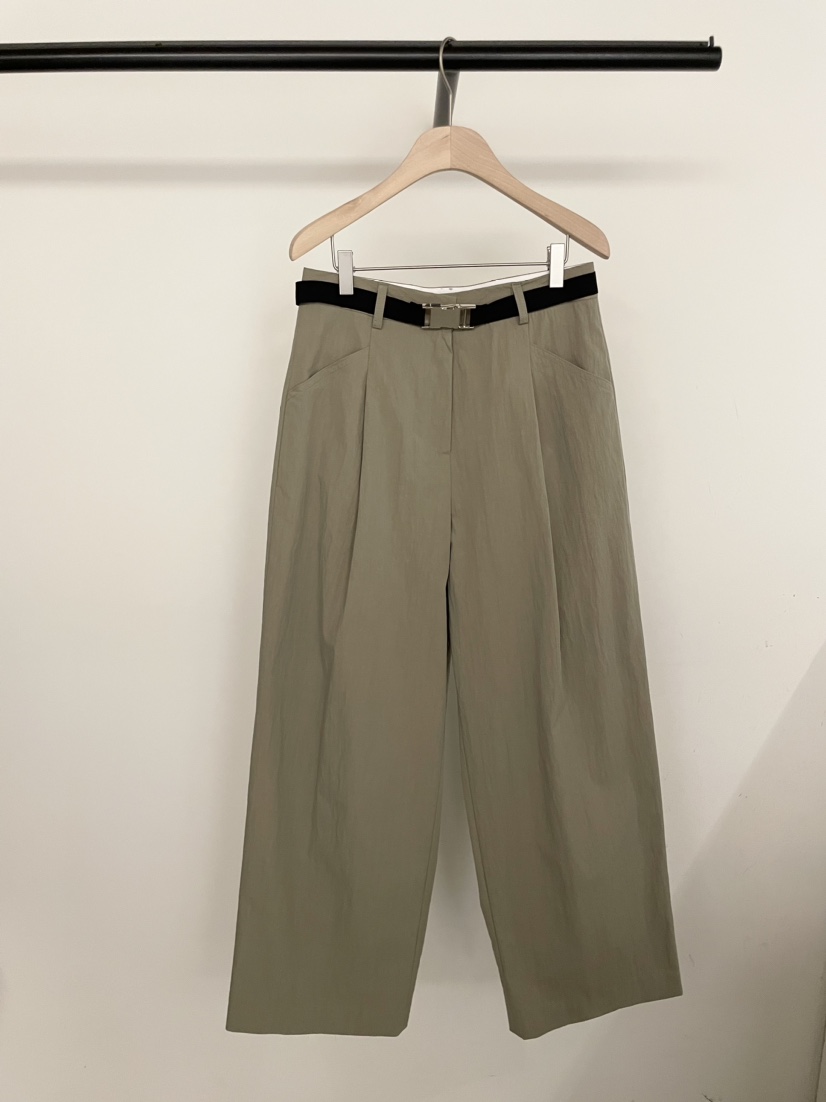 BOLD-A直郵韓國代購女裝新款推薦職業熱賣休閑褲含腰帶闊腿褲RE BOLD休閑褲圖色2