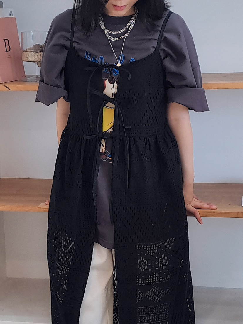 DITTO888韓國直郵東大門實拍女裝新款休閑時尚連衣裙蕾絲JIMMY/REMAKE連衣裙