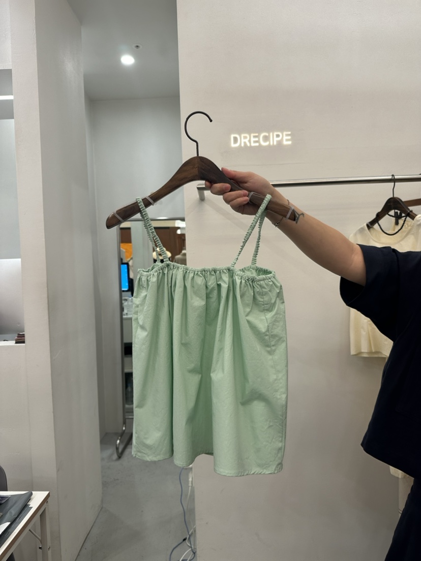 DRECIPE韓國直郵女裝新款熱賣人氣24春夏推薦休閑吊帶背心PAVEL吊帶/背心
