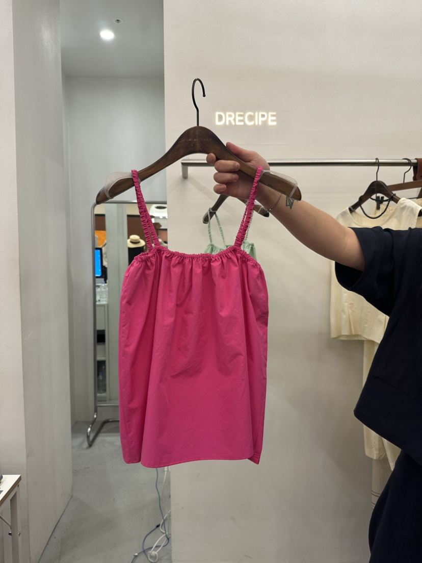 DRECIPE韓國直郵女裝新款熱賣人氣24春夏推薦休閑吊帶背心PAVEL吊帶/背心圖色2
