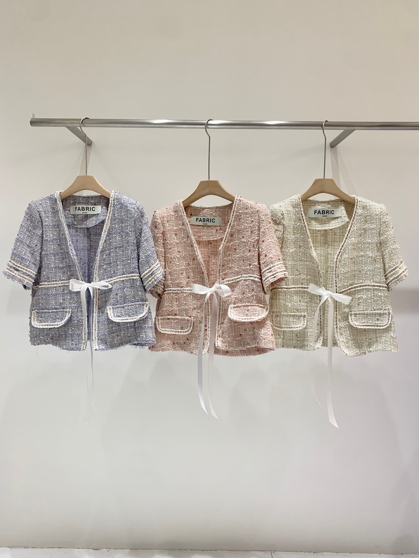 FABRIC韓國直郵東大門實拍女裝新款熱賣休閑職業24春夏夾克FABRIC夾克