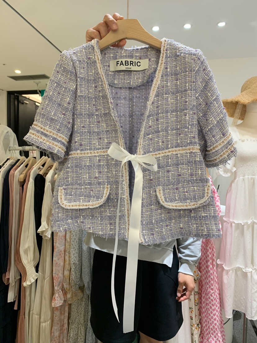 FABRIC韓國直郵東大門實拍女裝新款熱賣休閑職業24春夏夾克FABRIC夾克