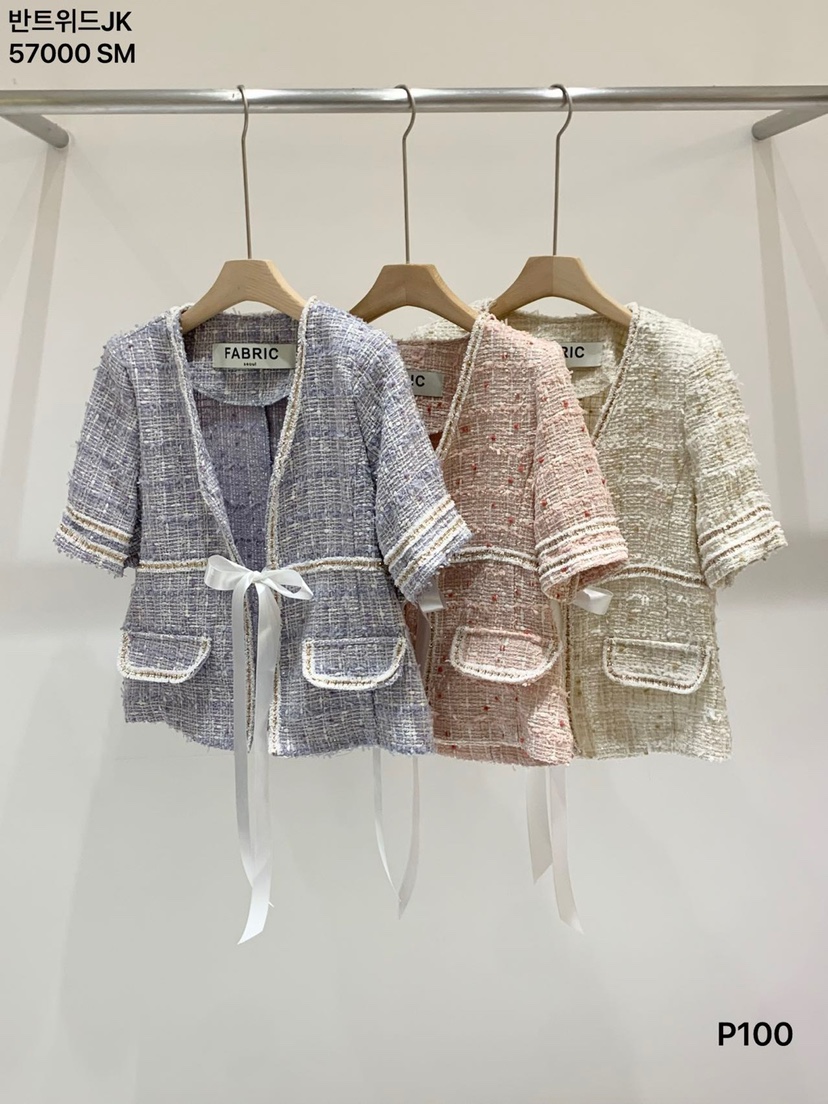 FABRIC韓國直郵東大門實拍女裝新款熱賣休閑職業24春夏夾克FABRIC夾克