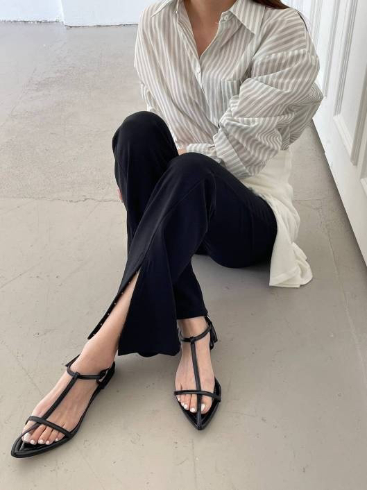 L ottimo韓國直郵東大門實拍女裝新款推薦職業24春夏休閑褲LOTTIMO休閑褲