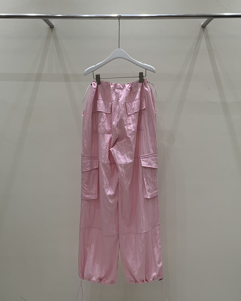 LOVE MOMENT韓國直郵女裝新品熱賣24春夏休閑褲口袋寬松LOVE MOMENT休閑褲