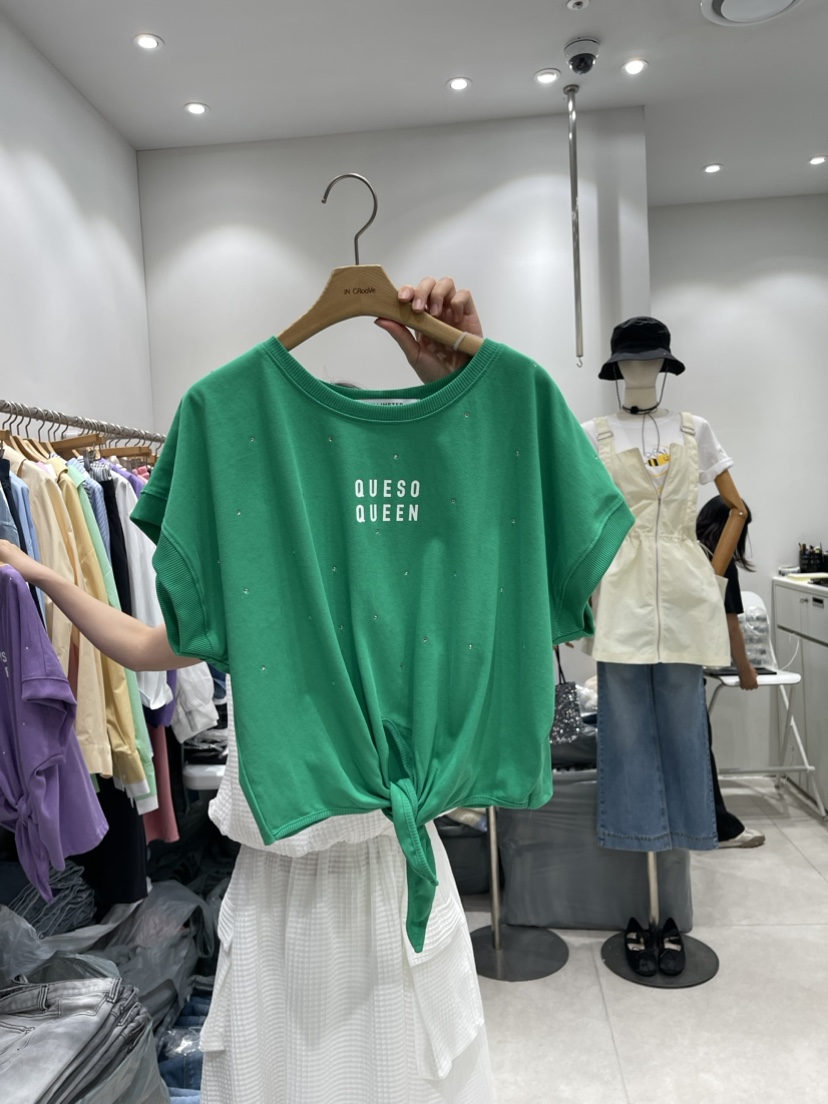 MILLIMETER韓國直郵東大門代購女裝新款職業真品熱賣24春夏T恤KIKIT恤圖色2