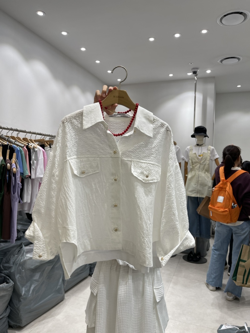 MILLIMETER韓國直郵女裝新品休閑熱賣人氣職業24春夏襯衫蕾絲衫KIKI襯衫/蕾絲衫