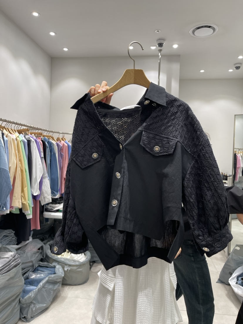 MILLIMETER韓國直郵女裝新品休閑熱賣人氣職業24春夏襯衫蕾絲衫KIKI襯衫/蕾絲衫圖色2