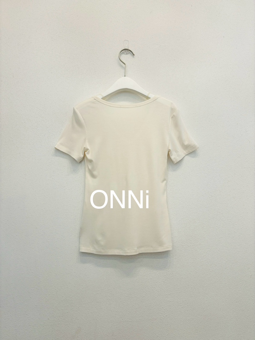 ONNI-P直郵韓國代購女裝新款職業真品推薦人氣休閑24春夏T恤LADYBLACKT恤