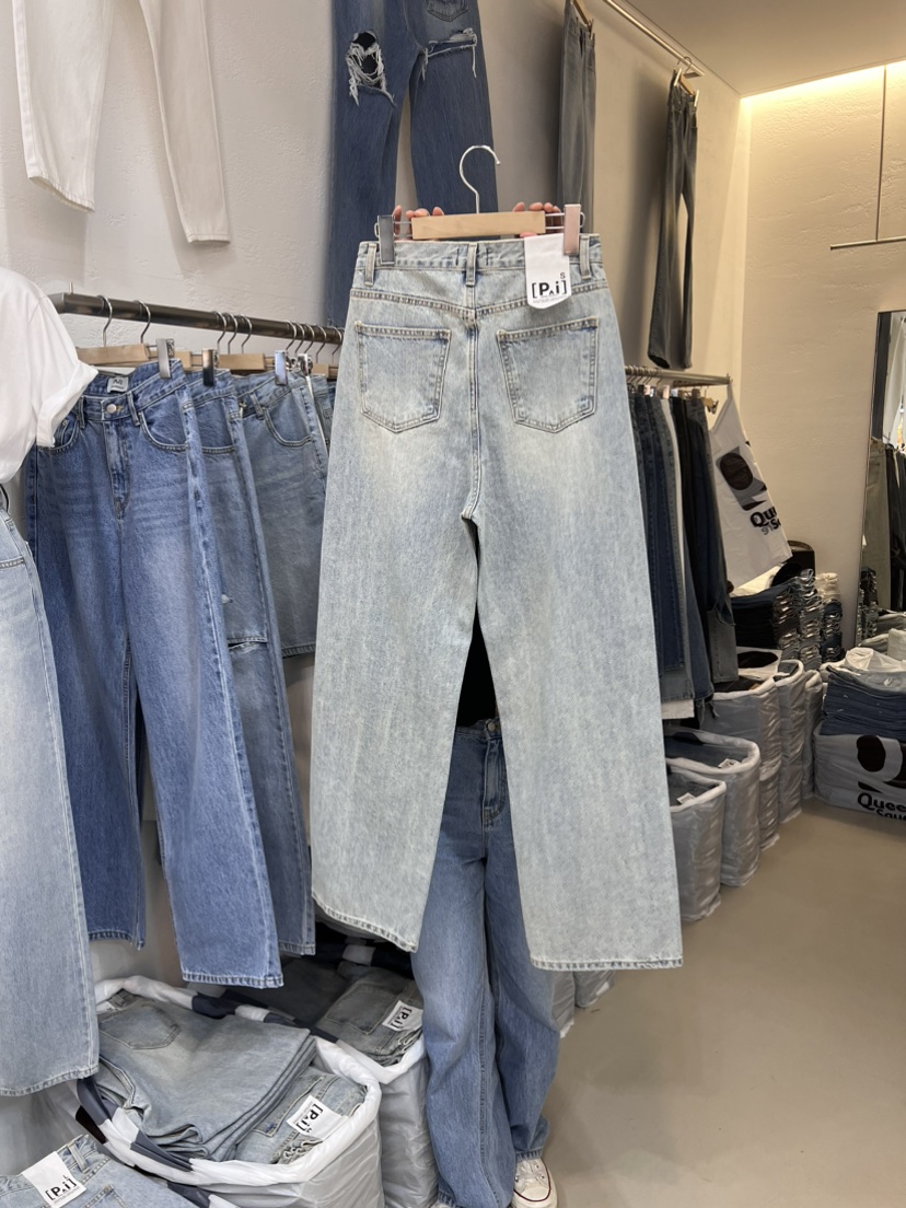 PAI韓國直郵東大門實拍女裝新品熱賣24春夏時尚休閑牛仔褲[PΛi]_PAi牛仔褲