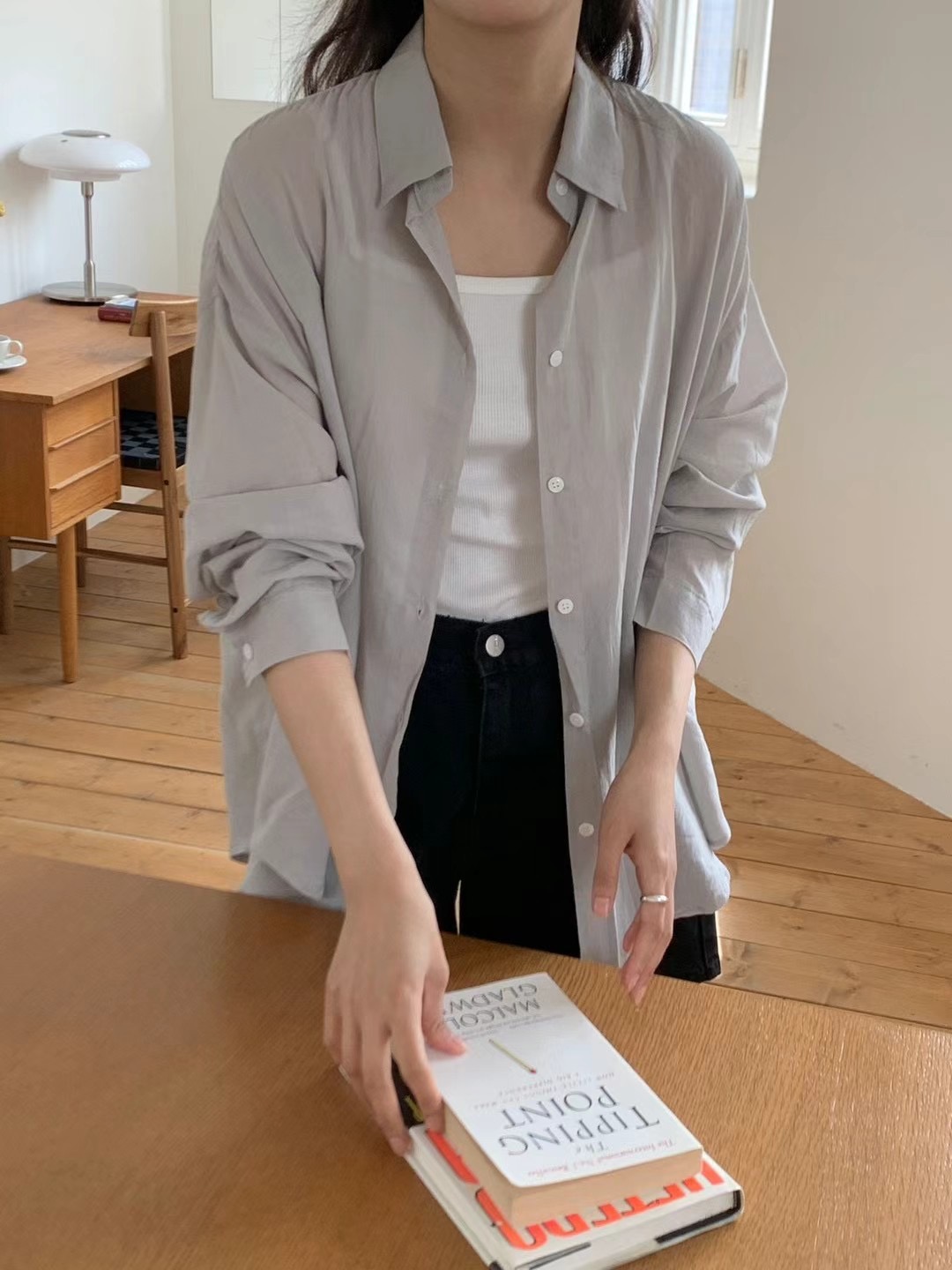 COMMA-콤마-T韓國直郵東大門實拍女裝新款休閑襯衫蕾絲衫COMMA襯衫/蕾絲衫圖色3