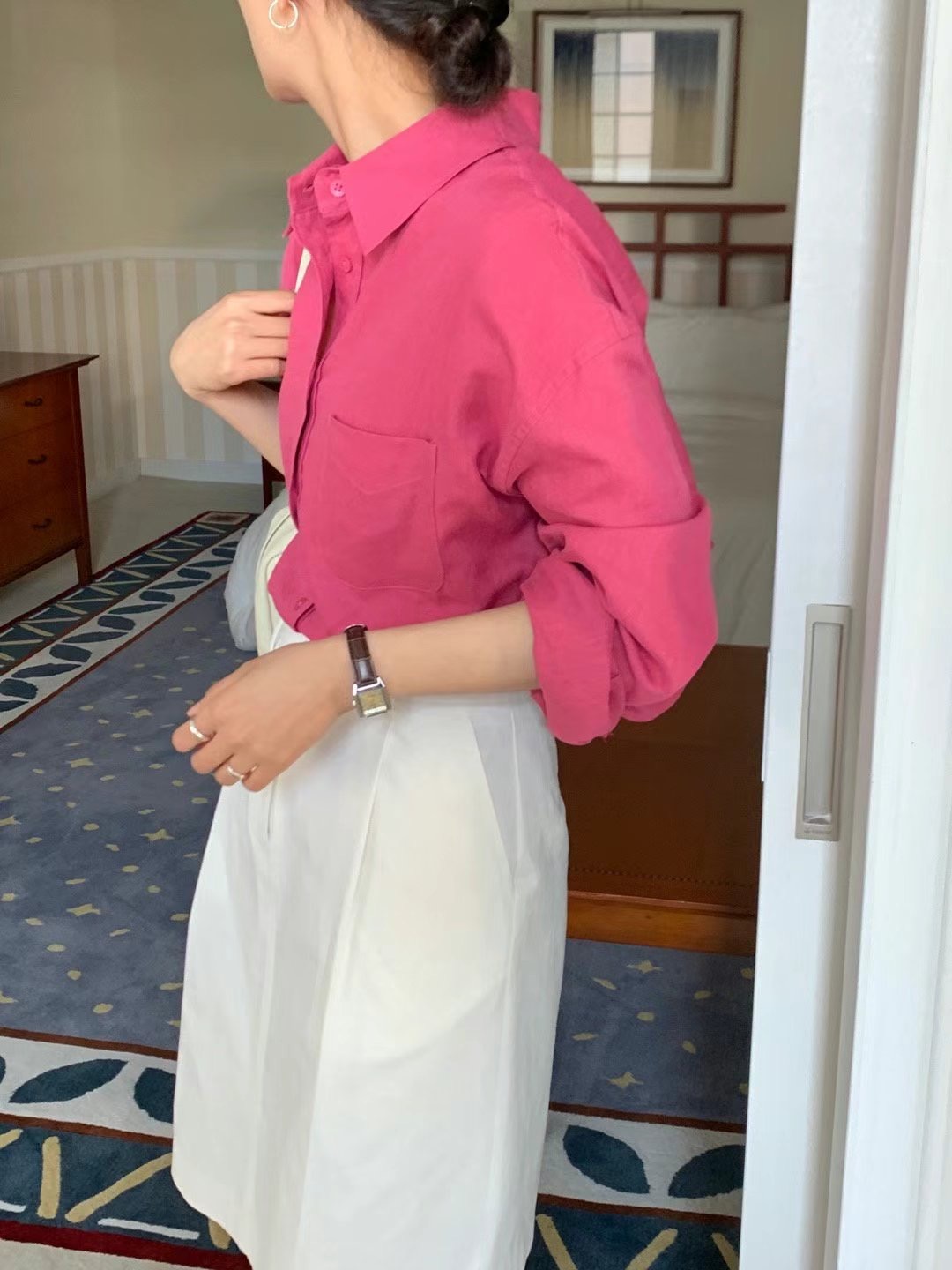 COMMA-콤마-T直郵韓國代購女裝新品休閑時尚人氣襯衫蕾絲衫COMMA襯衫/蕾絲衫