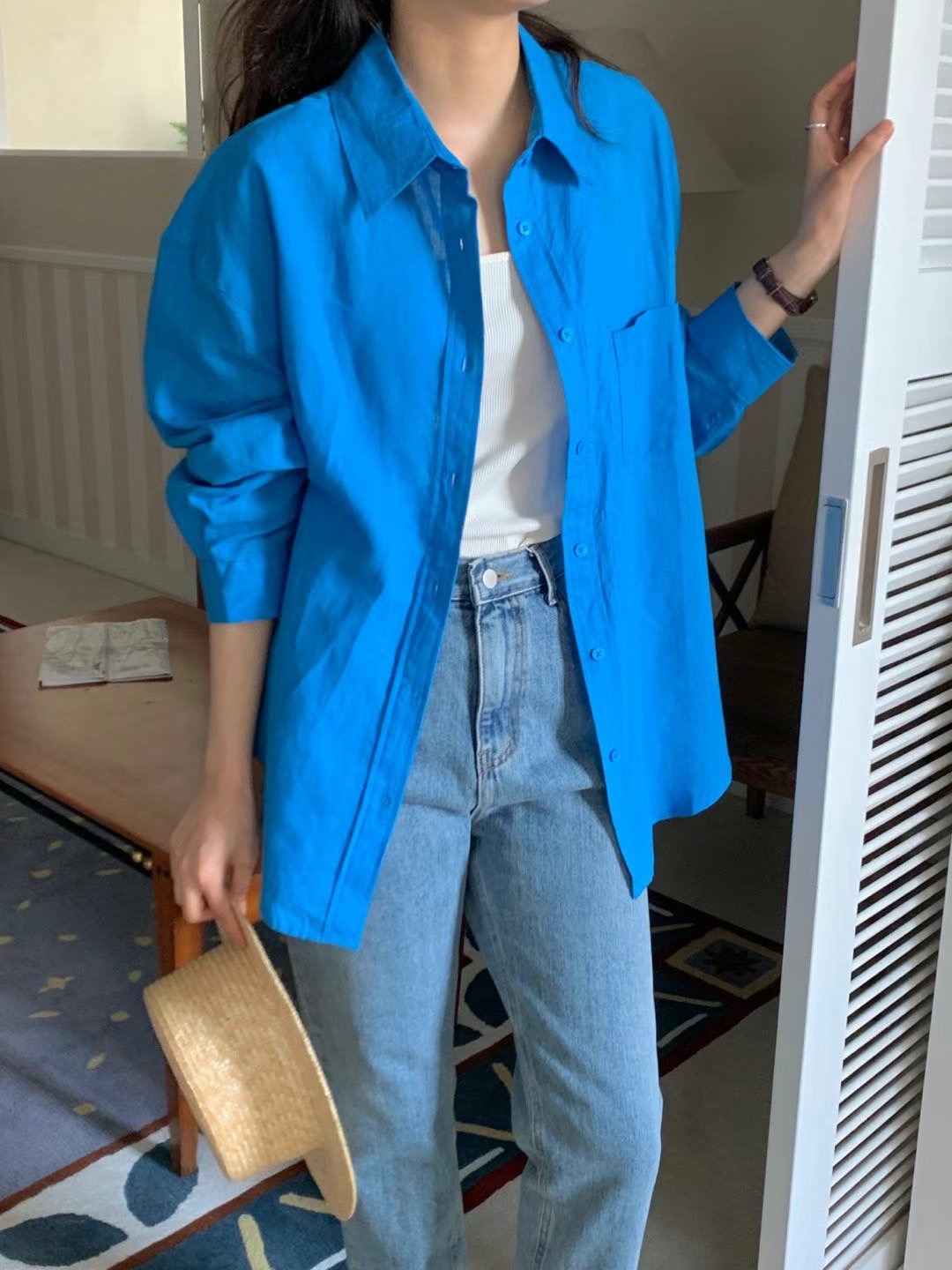 COMMA-콤마-T直郵韓國代購女裝新品休閑時尚人氣襯衫蕾絲衫COMMA襯衫/蕾絲衫圖色1