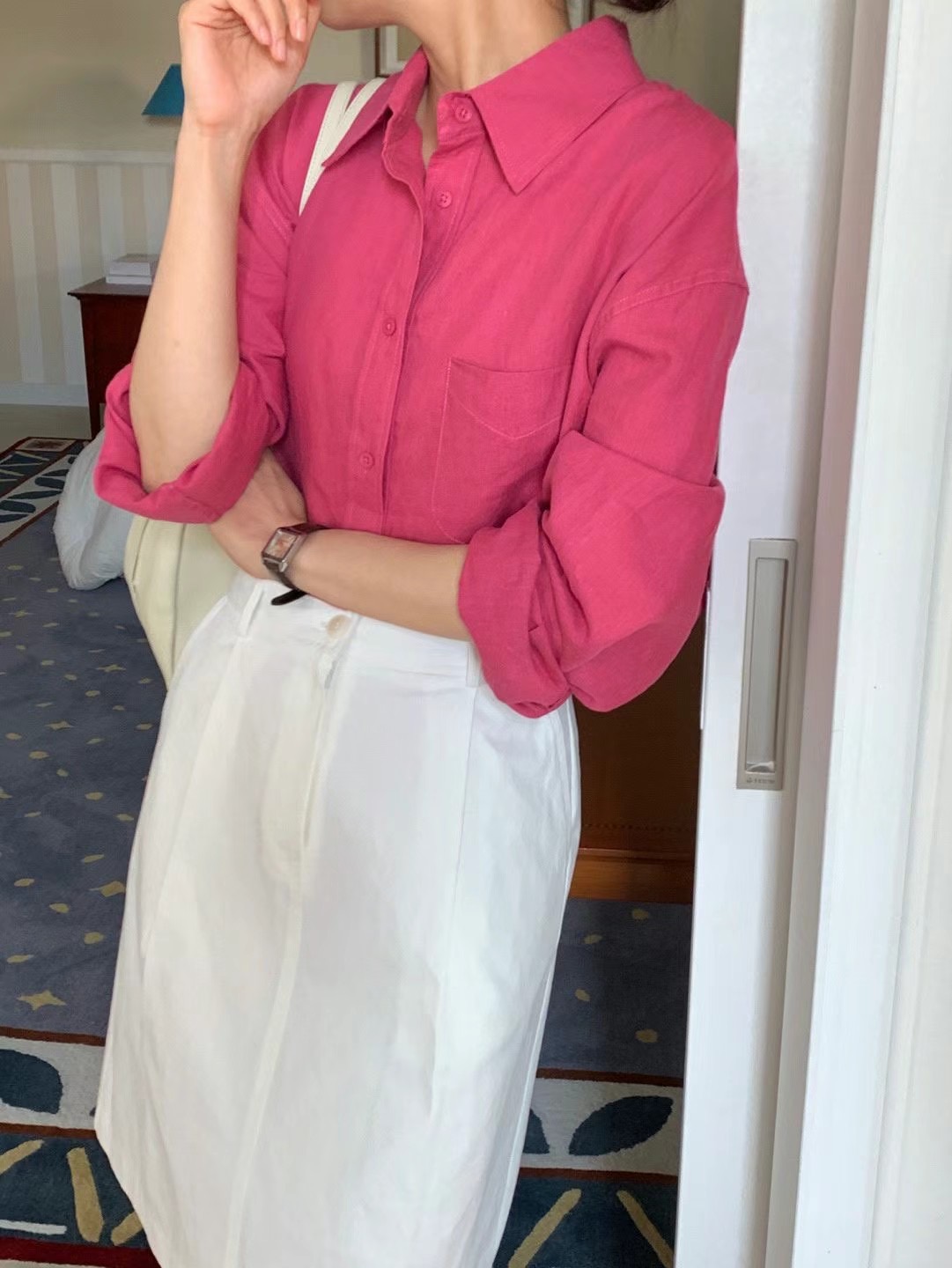 COMMA-콤마-T直郵韓國代購女裝新品休閑時尚人氣襯衫蕾絲衫COMMA襯衫/蕾絲衫圖色4