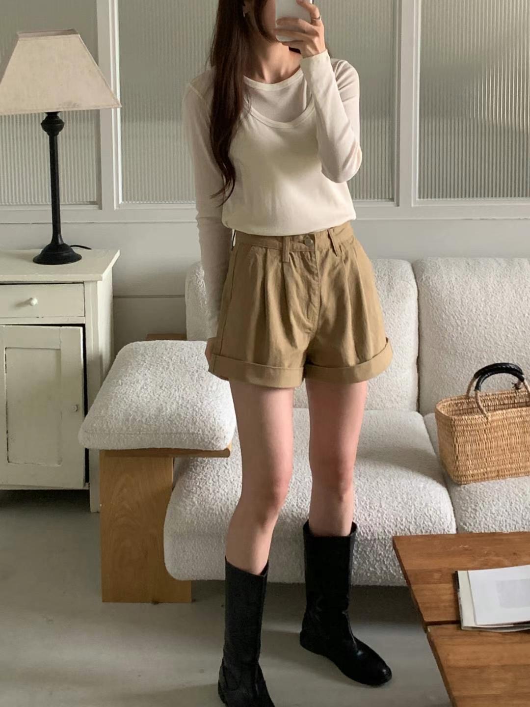 MISSJEAN韓國直郵東大門實拍女裝新款24春夏人氣職業短褲MISSJEAN短褲圖色1