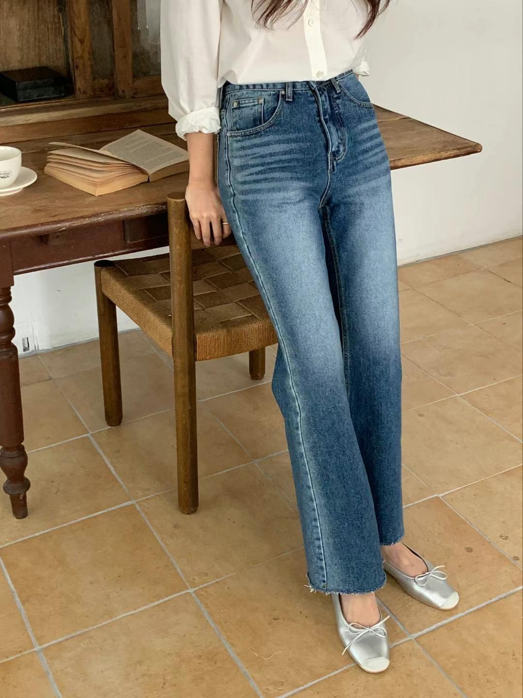 MISSJEAN韓國直郵女裝新品人氣推薦時尚熱賣真品休閑牛仔褲MISSJEAN牛仔褲