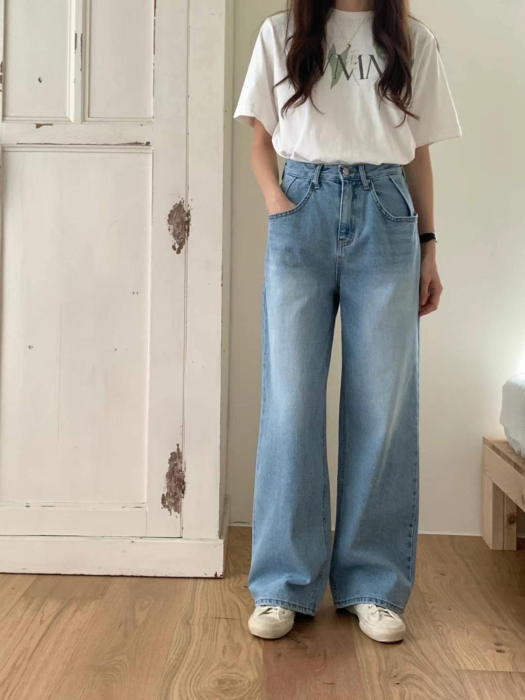 MISSJEAN韓國直郵東大門實拍女裝新款真品熱賣24春夏牛仔褲MISSJEAN牛仔褲