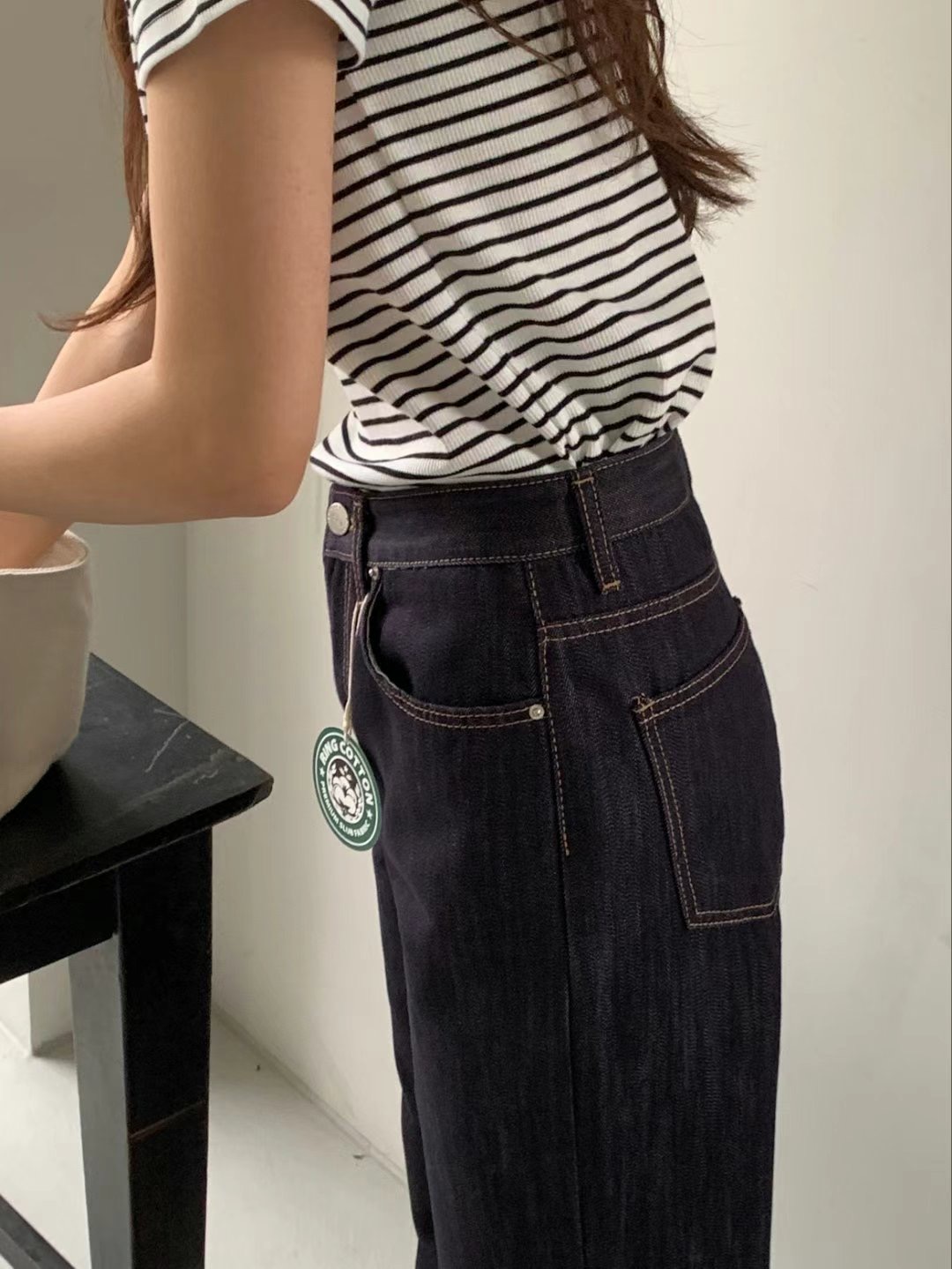 MISSJEAN直郵韓國代購女裝新品時尚24春夏熱賣休閑牛仔褲MISSJEAN牛仔褲