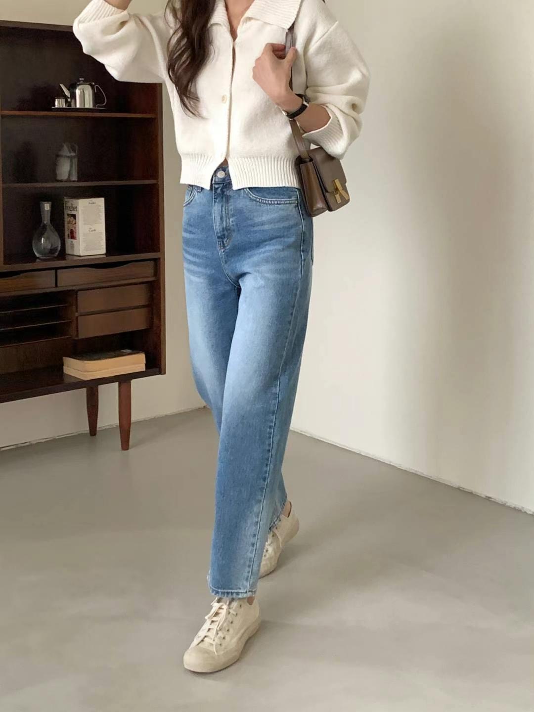 MISSJEAN韓國直郵東大門實拍女裝新款推薦職業真品人氣牛仔褲MISSJEAN牛仔褲