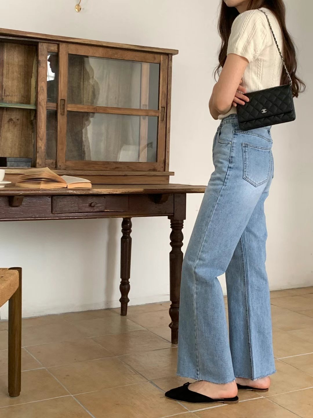 MISSJEAN直郵韓國代購女裝新品人氣熱賣真品職業休閑牛仔褲MISSJEAN牛仔褲