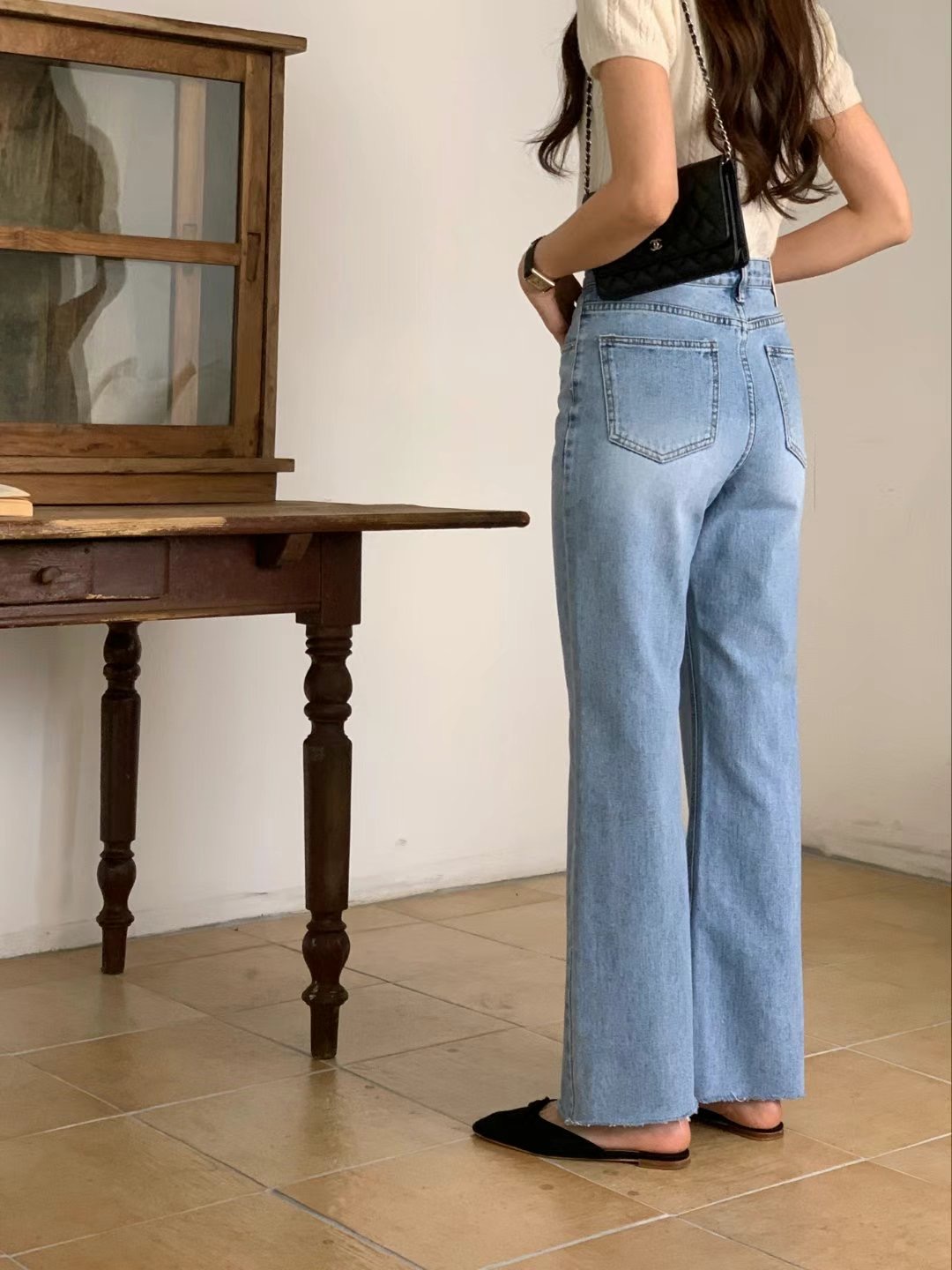 MISSJEAN直郵韓國代購女裝新品人氣熱賣真品職業休閑牛仔褲MISSJEAN牛仔褲