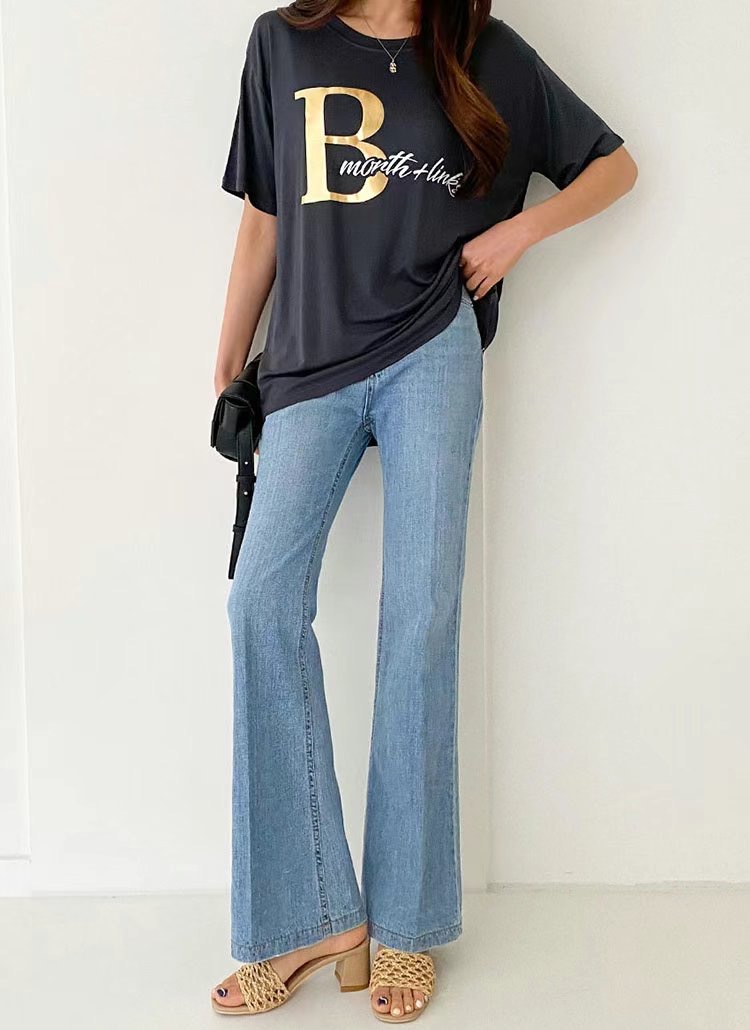 MISSJEAN韓國直郵女裝新品休閑時尚24春夏推薦真品牛仔褲MISSJEAN牛仔褲