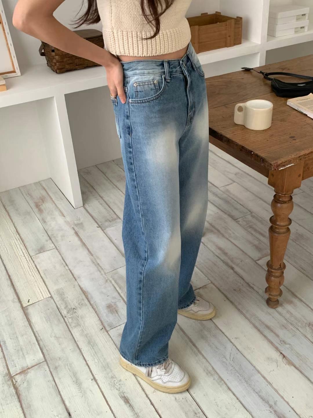 MISSJEAN直郵韓國代購女裝新品時尚熱賣休閑真品職業牛仔褲MISSJEAN牛仔褲