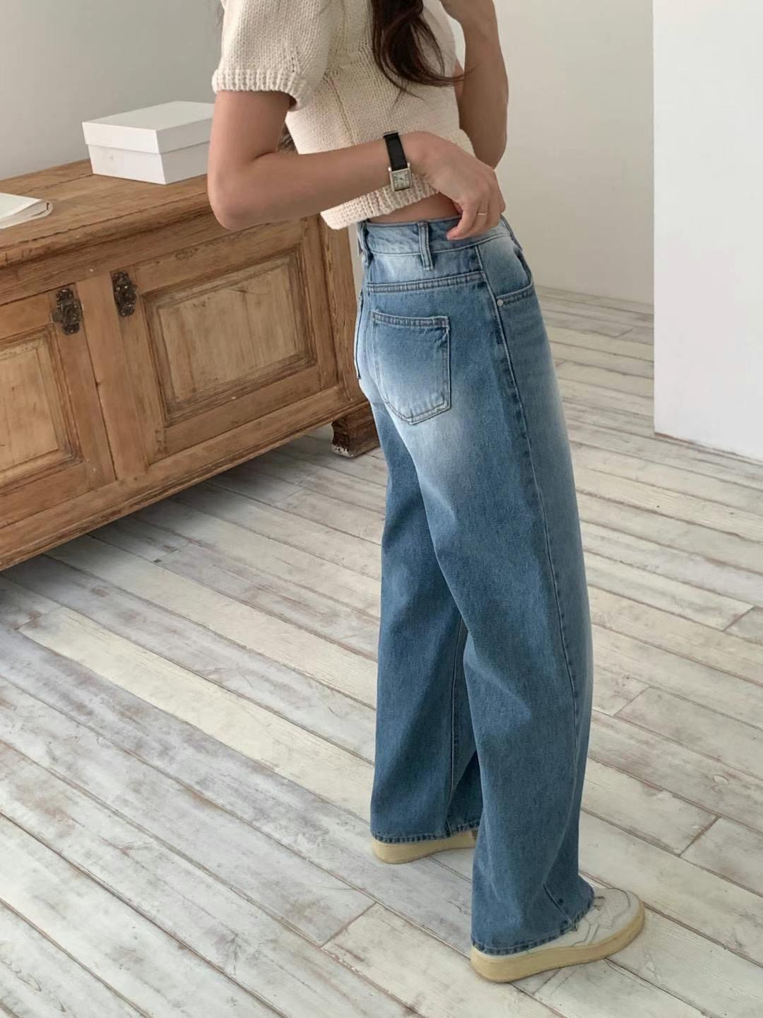 MISSJEAN直郵韓國代購女裝新品時尚熱賣休閑真品職業牛仔褲MISSJEAN牛仔褲