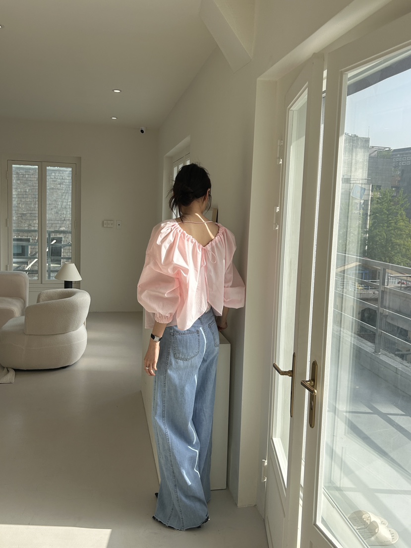 ME MO韓國直郵女裝新款真品推薦熱賣24春夏人氣襯衫蕾絲衫ME MO襯衫/蕾絲衫