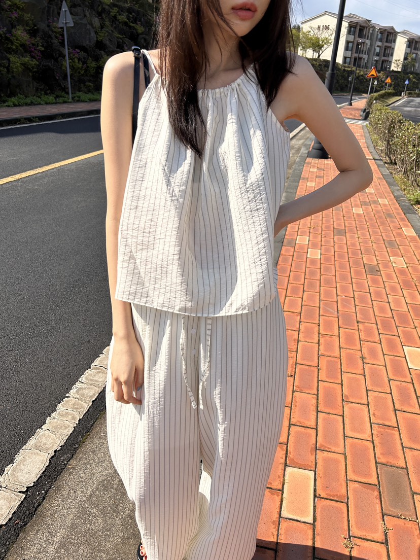 ME MO韓國直郵東大門實拍女裝新款推薦休閑真品時尚吊帶背心ME MO吊帶/背心