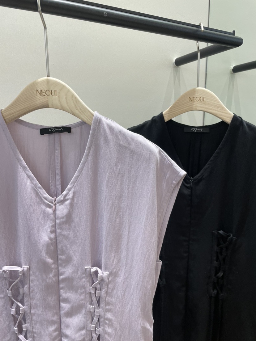 NEOUL韓國直郵東大門實拍女裝新品人氣熱賣24春夏休閑連體褲NEOUL/ahin雙領標簽連體褲