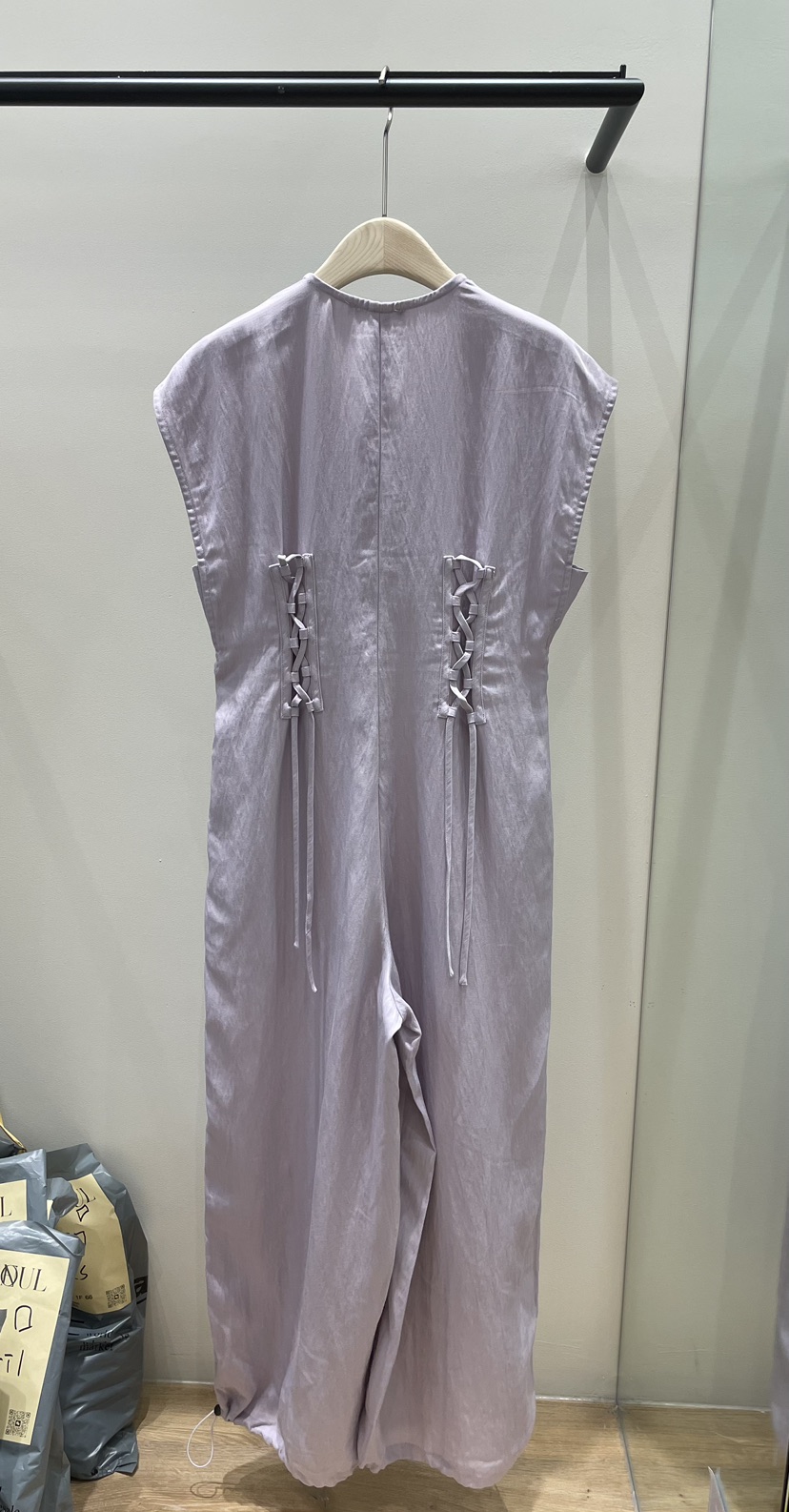 NEOUL韓國直郵東大門實拍女裝新品人氣熱賣24春夏休閑連體褲NEOUL/ahin雙領標簽連體褲