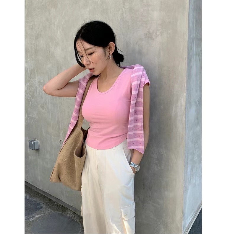 OUR HOUR韓國直郵女裝新品熱賣休閑真品職業人氣推薦時尚T恤MELLOT恤圖色3